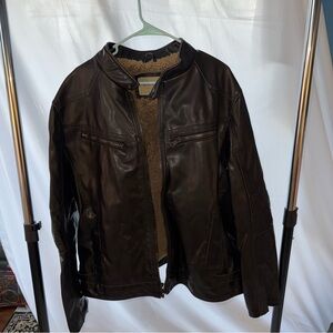 Sonoma Sherpa lined Vegan Leather jacket men’s size XL